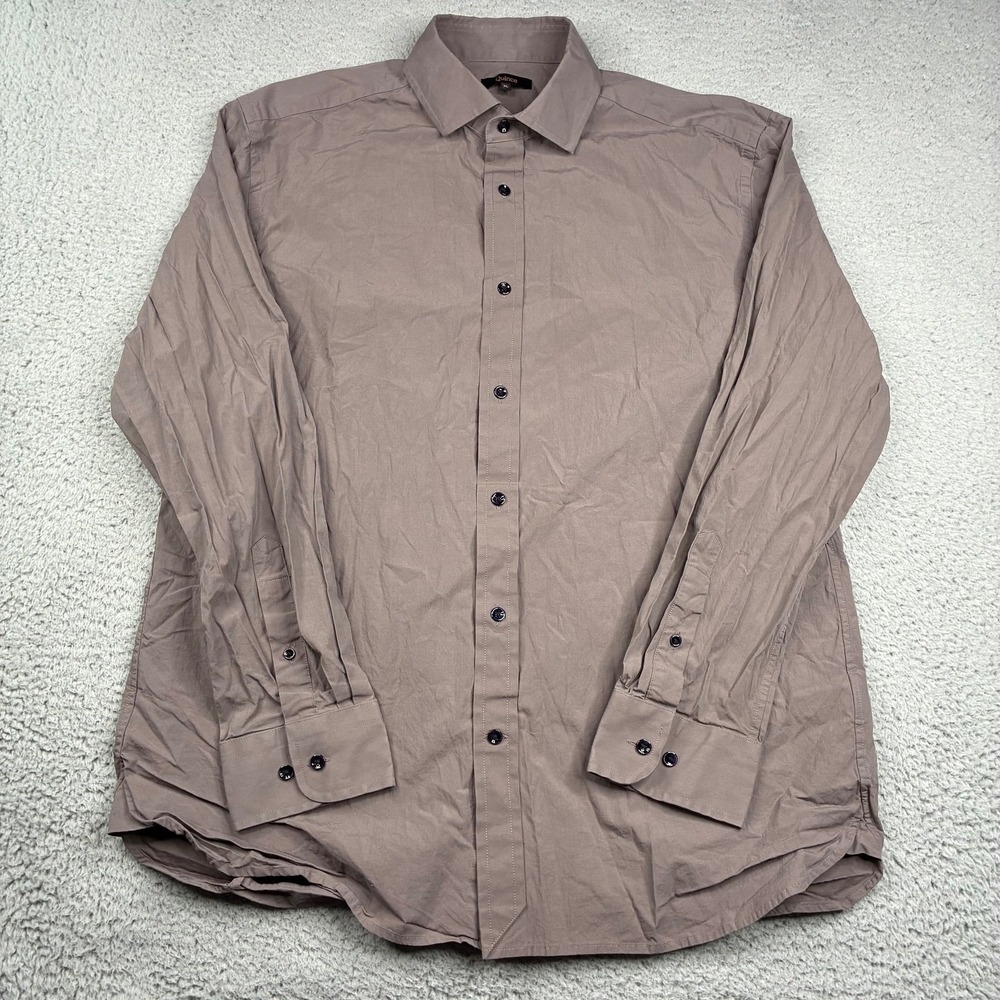 Quince Organic Cotton Stretch Poplin Dress Shirt Overcast Gray Men's Size XL